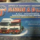 La imagen 1 de la Empresa EMPRESA DE TRANSPORTES Y MULTISERVICIOS JUNIOR & D Servicio de transporte en Puno PUN