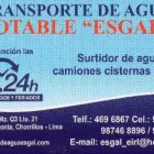 La imagen 4 de la Empresa TRANSPORTE DE AGUA POTABLE ESGAL Tienda de comestibles en Lima LAM