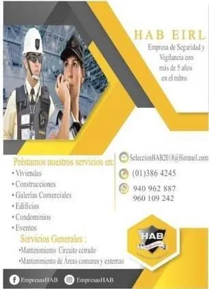 La imagen 2 de la Empresa EMPRESA HAB - SEGURIDAD Y SERVICIOS GENERALES